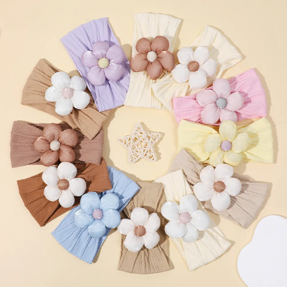 Girl'S Cute Flower Nylon Hair Band