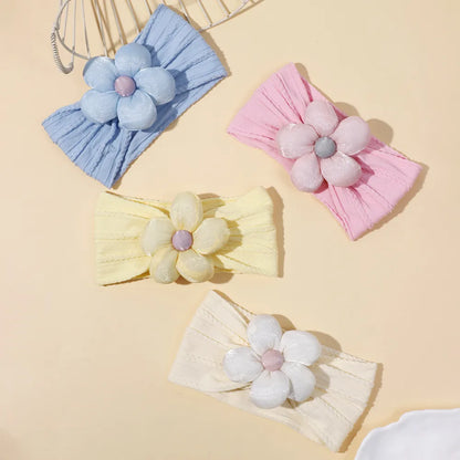 Girl'S Cute Flower Nylon Hair Band