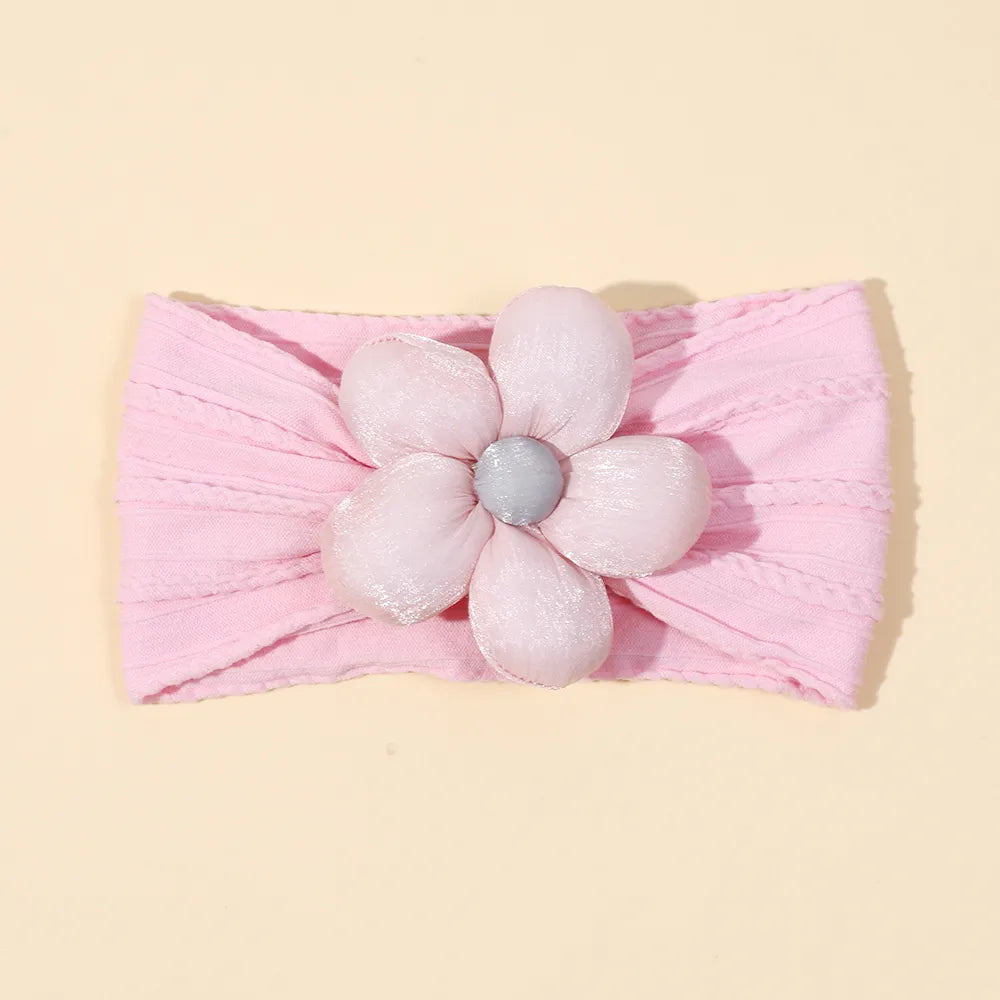 Girl'S Cute Flower Nylon Hair Band