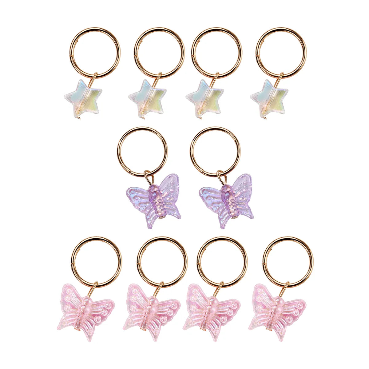 Girl'S Cute Romantic Sweet Star Butterfly Plastic Iron Hair Buckle Party Headpieces