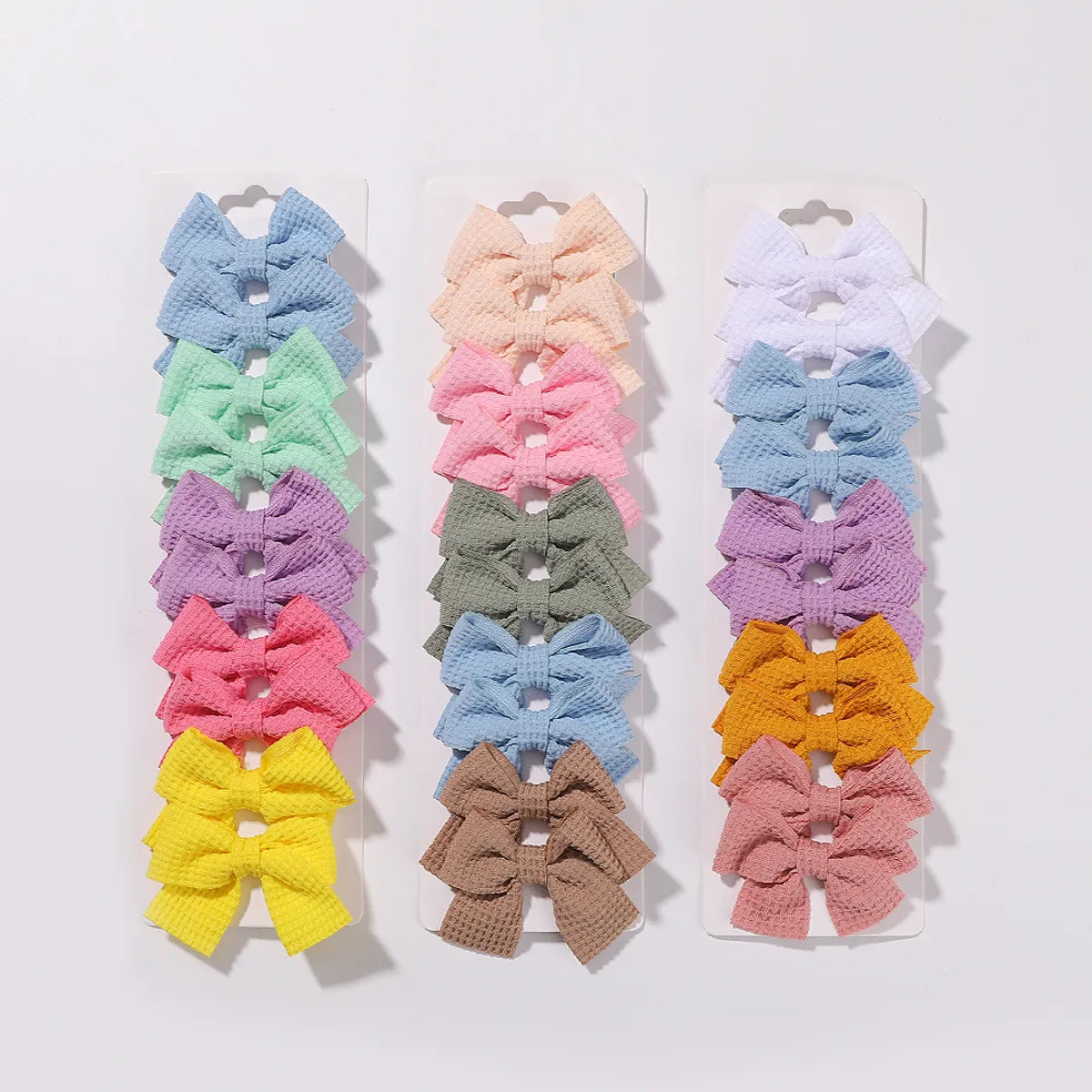 Girl'S Cute Solid Color Bow Knot Polyester Hair Clip