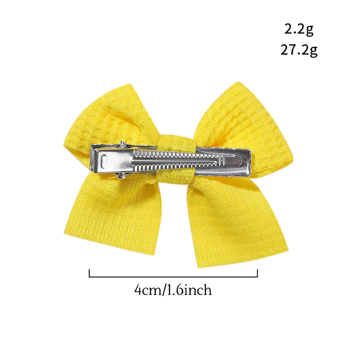 Girl'S Cute Solid Color Bow Knot Polyester Hair Clip