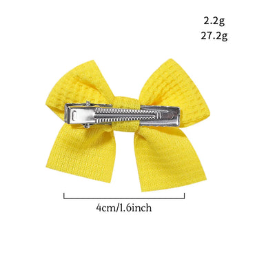 Girl'S Cute Solid Color Bow Knot Polyester Hair Clip