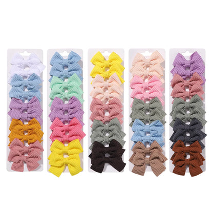 Girl'S Cute Solid Color Bow Knot Polyester Hair Clip