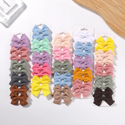 Girl'S Cute Solid Color Bow Knot Polyester Hair Clip