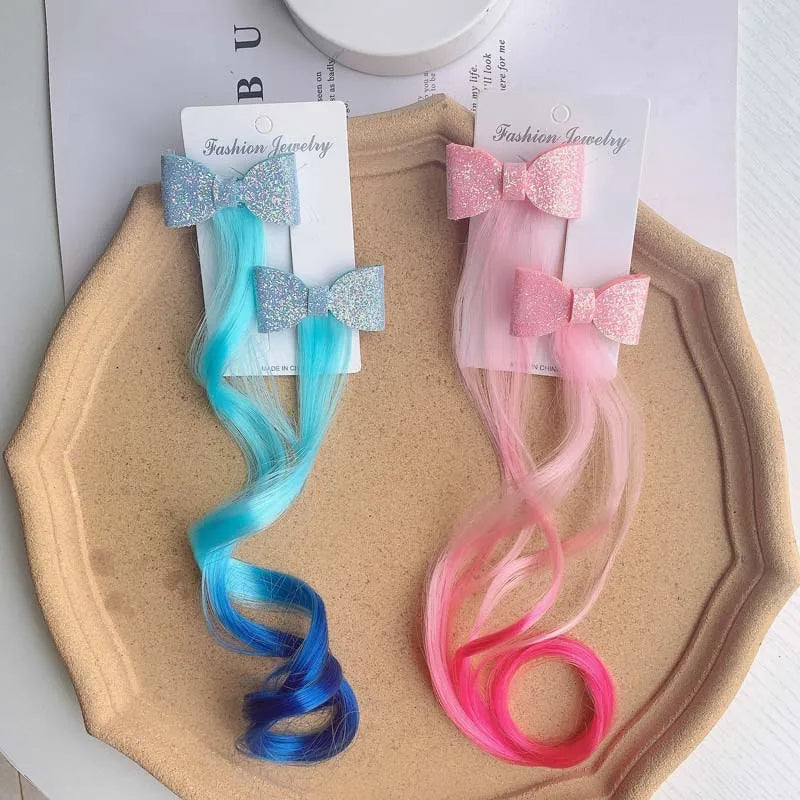 Girl'S Cute Sweet Bow Knot Cloth Hair Clip