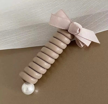 Girl'S IG Style Sweet Flower Bow Knot Cloth Rubber Hair Tie