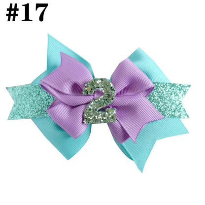 Girl'S IG Style Sweet Number Bow Knot Cloth Hair Clip