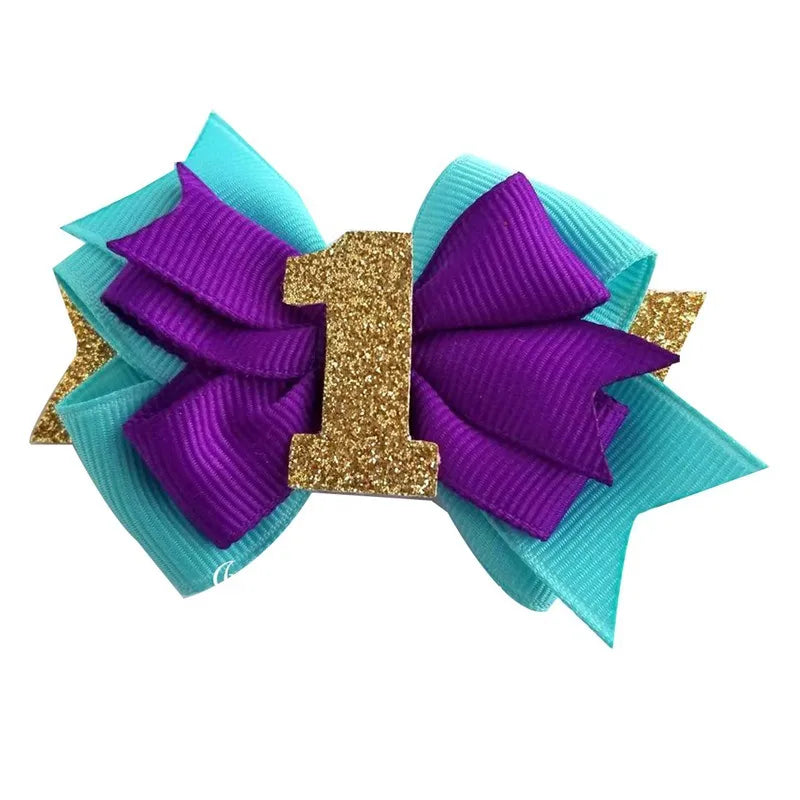 Girl'S IG Style Sweet Number Bow Knot Cloth Hair Clip