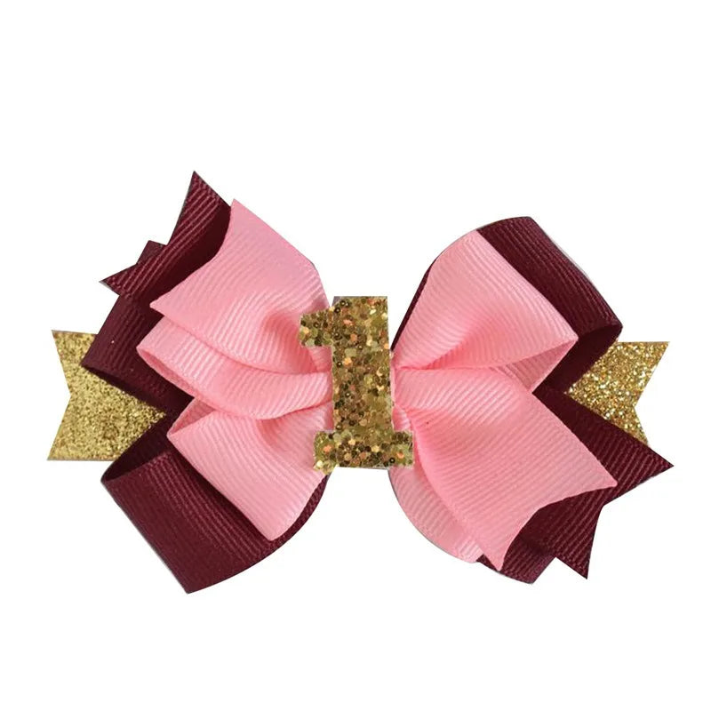 Girl'S IG Style Sweet Number Bow Knot Cloth Hair Clip