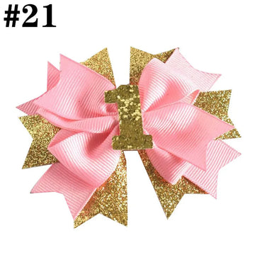 Girl'S IG Style Sweet Number Bow Knot Cloth Hair Clip