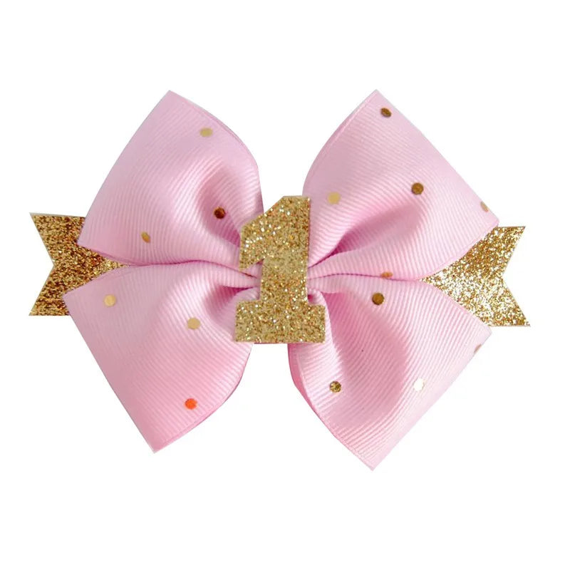 Girl'S IG Style Sweet Number Bow Knot Cloth Hair Clip