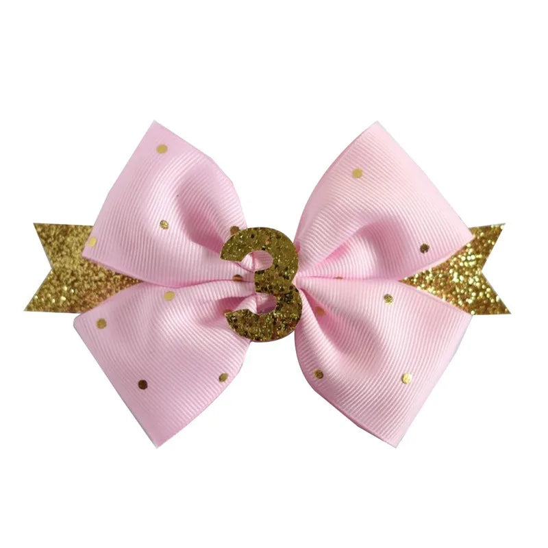 Girl'S IG Style Sweet Number Bow Knot Cloth Hair Clip