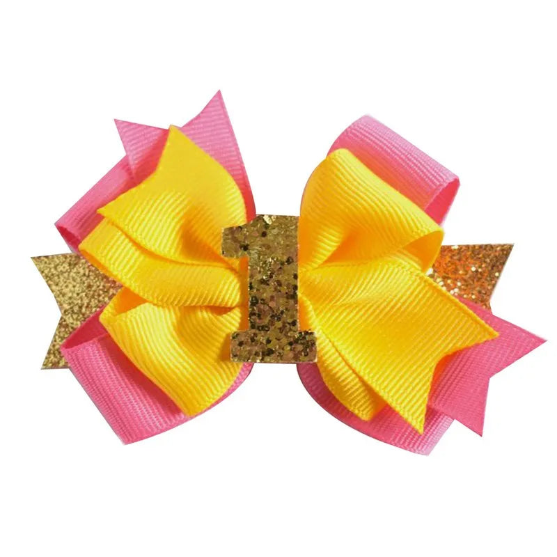 Girl'S IG Style Sweet Number Bow Knot Cloth Hair Clip