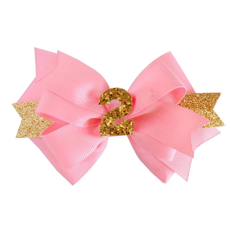 Girl'S IG Style Sweet Number Bow Knot Cloth Hair Clip