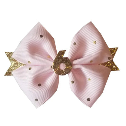 Girl'S IG Style Sweet Number Bow Knot Cloth Hair Clip