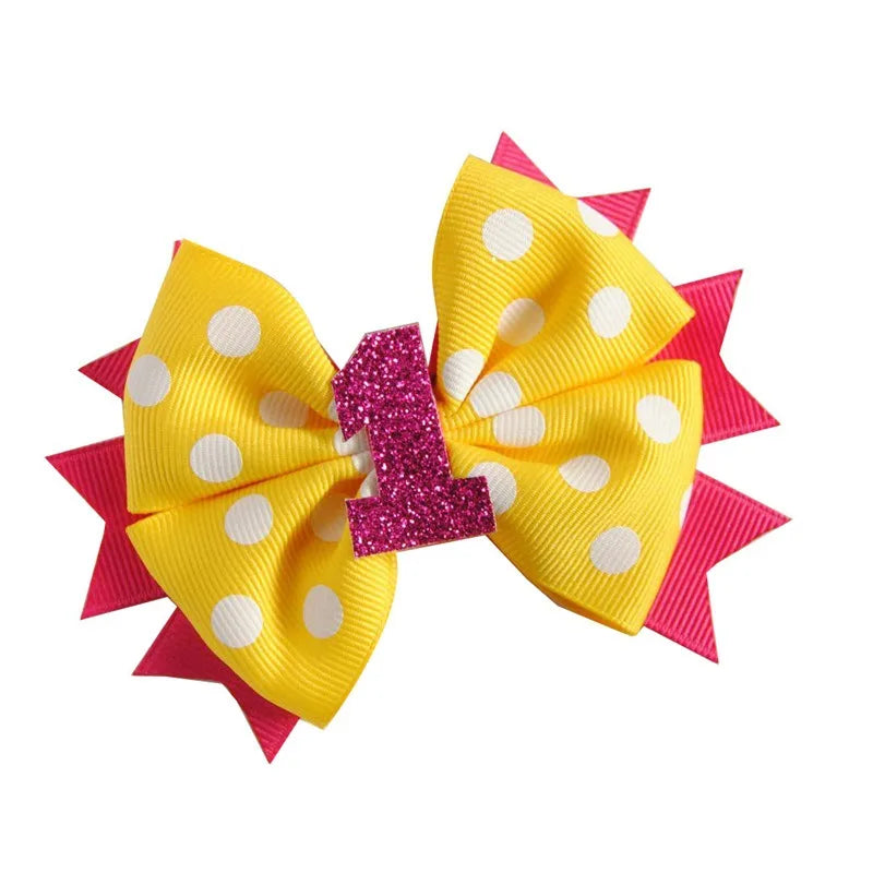 Girl'S IG Style Sweet Number Bow Knot Cloth Hair Clip