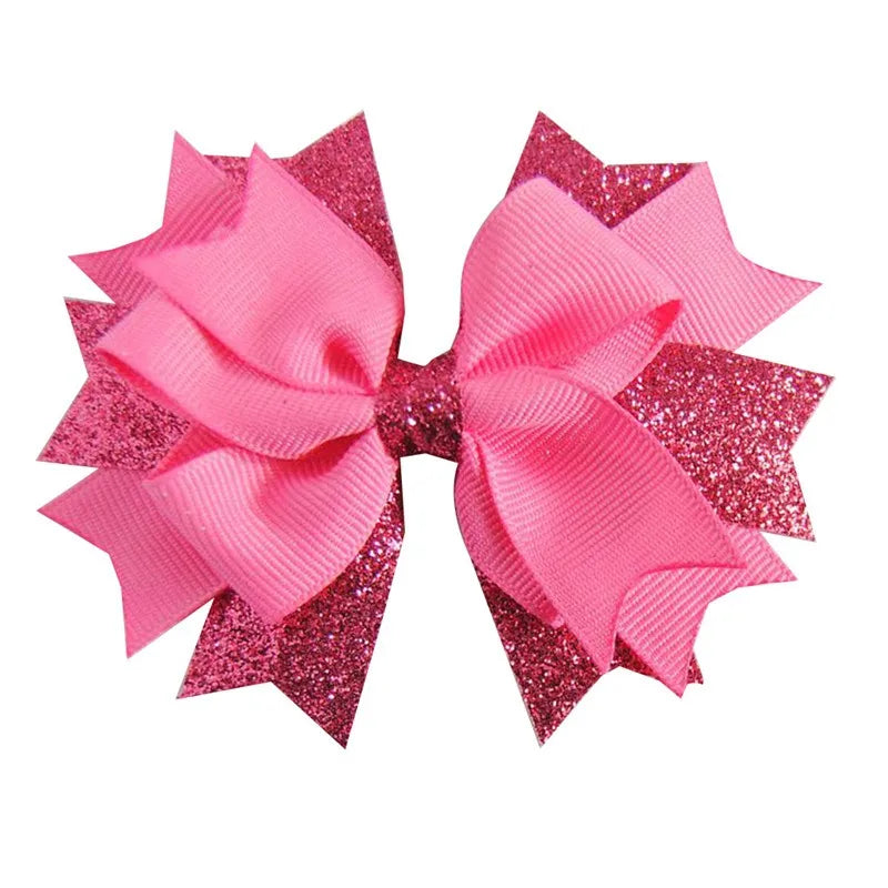 Girl'S IG Style Sweet Number Bow Knot Cloth Hair Clip