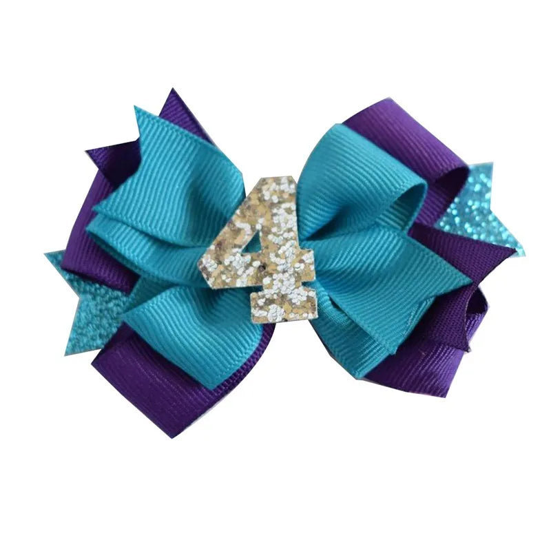 Girl'S IG Style Sweet Number Bow Knot Cloth Hair Clip