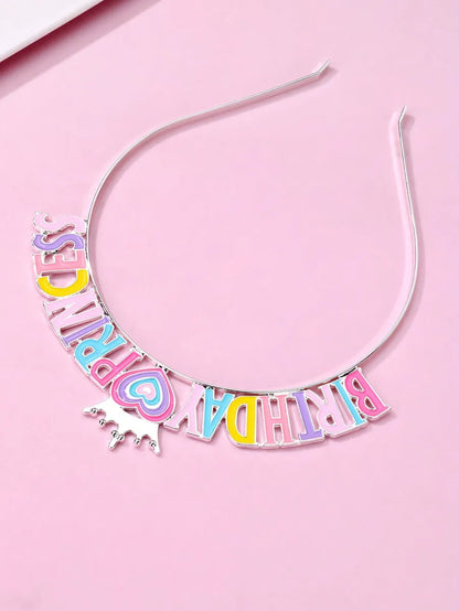 Girl'S Princess Cute Letter Zinc Alloy Plating Hair Band