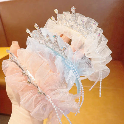 Girl'S Simple Style Classic Style Crown Cloth Hair Band