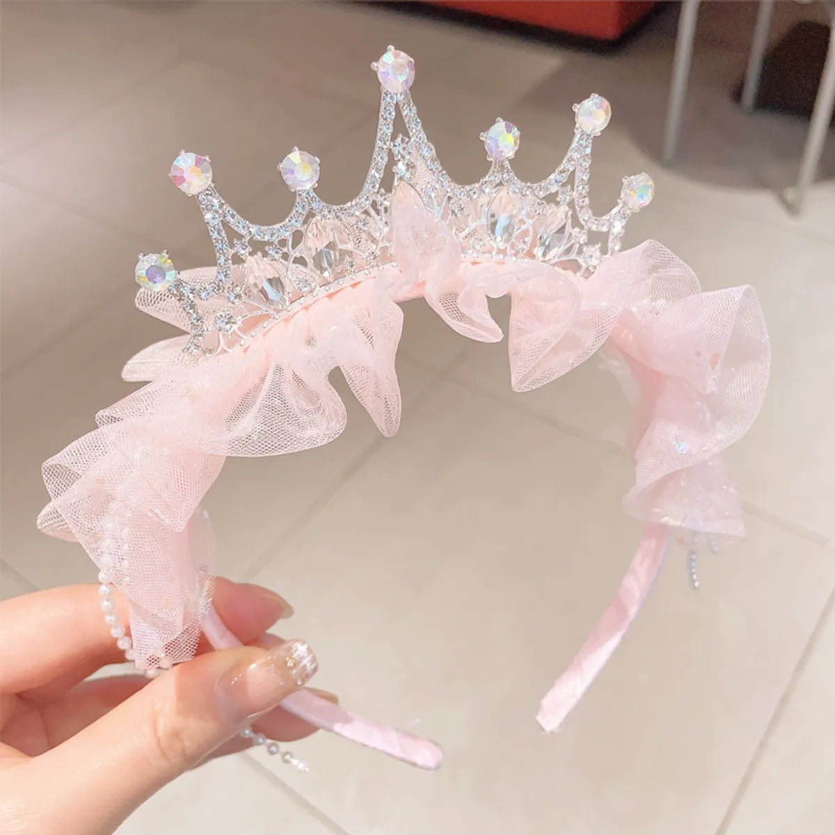 Girl'S Simple Style Classic Style Crown Cloth Hair Band