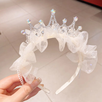 Girl'S Simple Style Classic Style Crown Cloth Hair Band