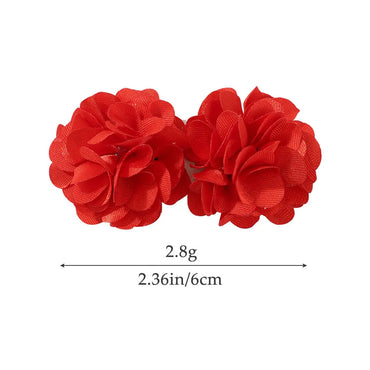 Girl'S Simple Style Classic Style Flower Cloth Hair Clip