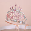 Girl'S Simple Style Crown Alloy Inlay Rhinestones Crown
