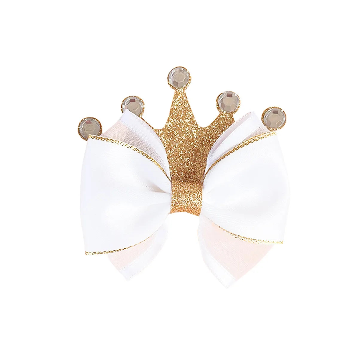 Girl'S Sweet Crown Cloth Hair Clip