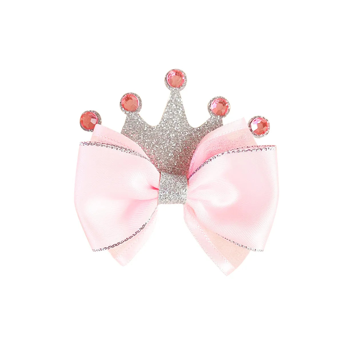 Girl'S Sweet Crown Cloth Hair Clip