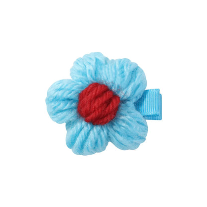 Girl'S Sweet Flower Plush Hair Clip