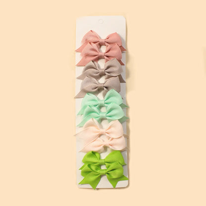 Girl'S Sweet Korean Style Bow Knot Polyester Hair Clip