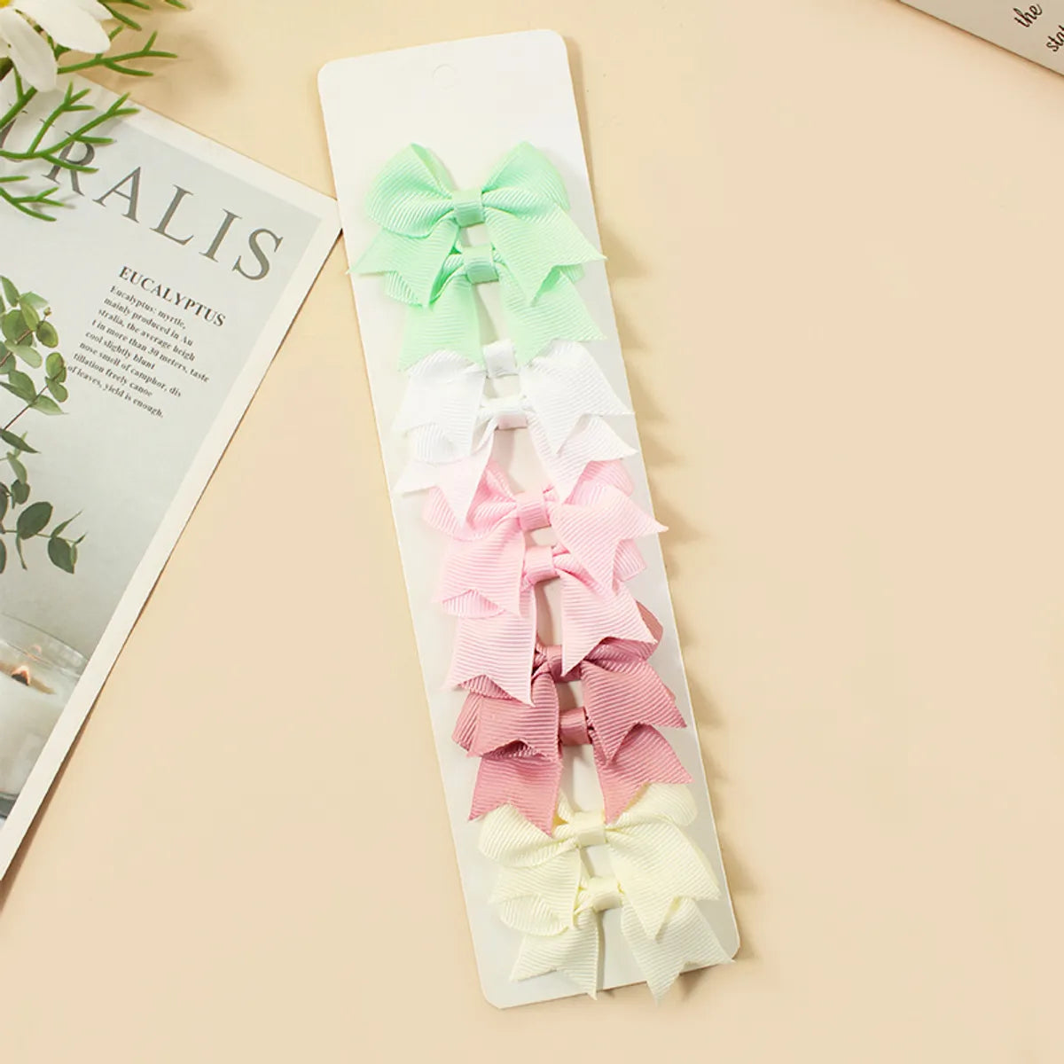 Girl'S Sweet Korean Style Bow Knot Polyester Hair Clip