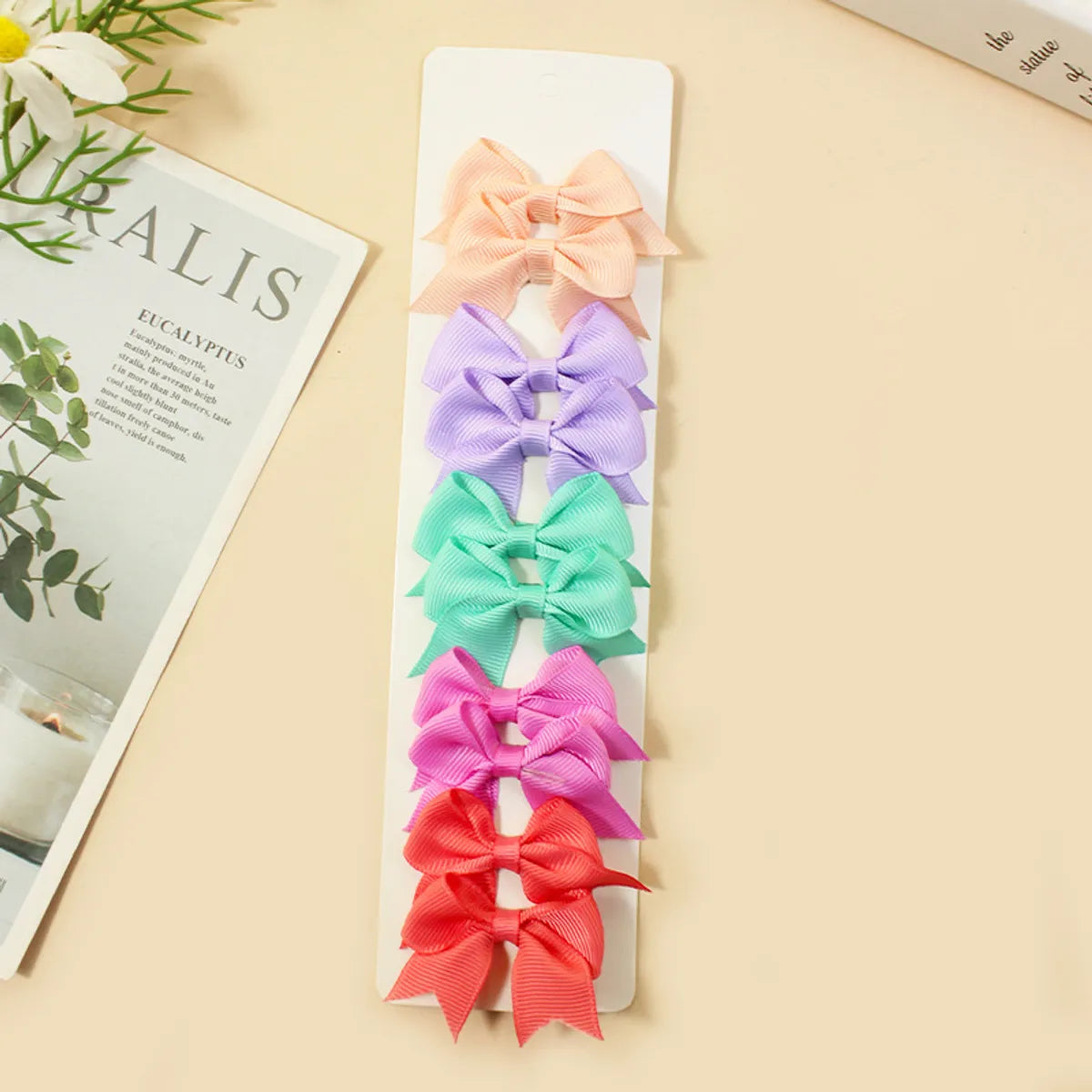 Girl'S Sweet Korean Style Bow Knot Polyester Hair Clip