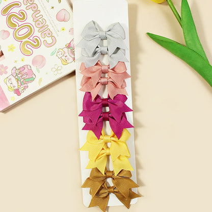 Girl'S Sweet Korean Style Bow Knot Polyester Hair Clip