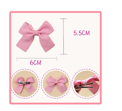 Girl'S Sweet Korean Style Bow Knot Polyester Hair Clip