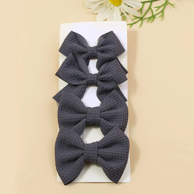 Girl'S Sweet Korean Style Bow Knot Polyester Hair Clip