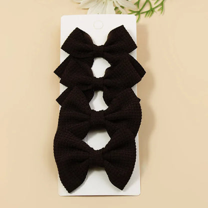 Girl'S Sweet Korean Style Bow Knot Polyester Hair Clip