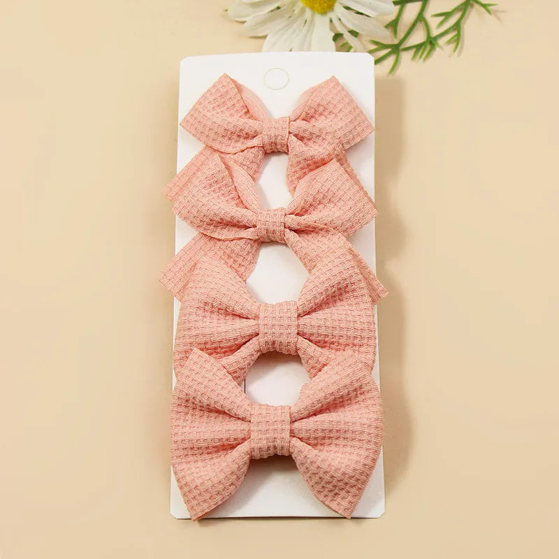 Girl'S Sweet Korean Style Bow Knot Polyester Hair Clip