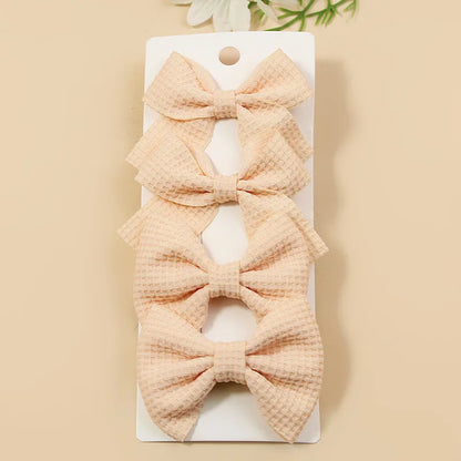 Girl'S Sweet Korean Style Bow Knot Polyester Hair Clip