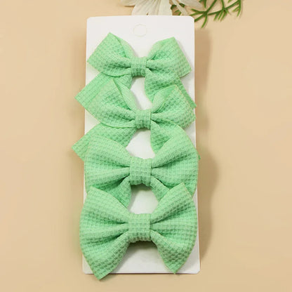 Girl'S Sweet Korean Style Bow Knot Polyester Hair Clip