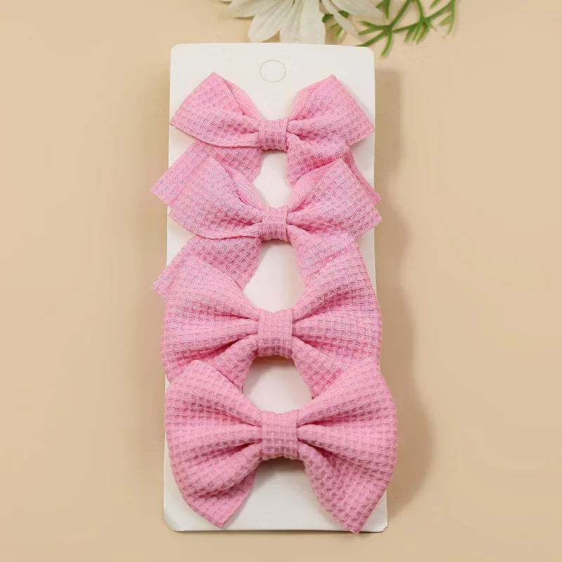 Girl'S Sweet Korean Style Bow Knot Polyester Hair Clip