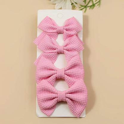 Girl'S Sweet Korean Style Bow Knot Polyester Hair Clip