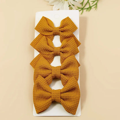 Girl'S Sweet Korean Style Bow Knot Polyester Hair Clip