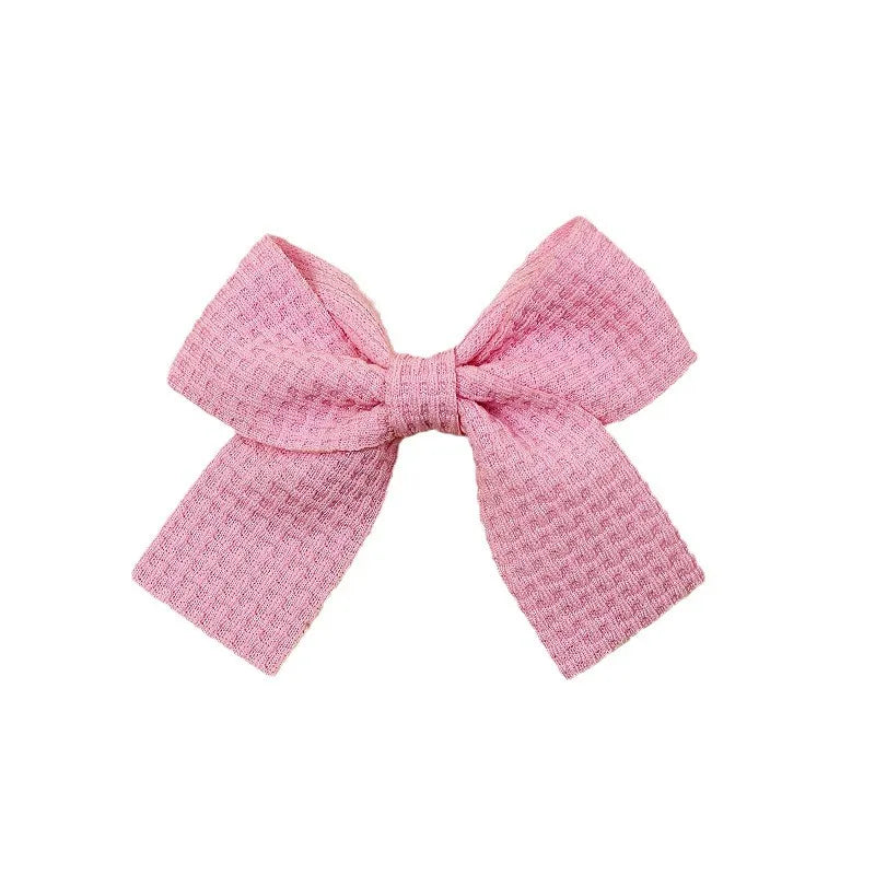 Girl'S Sweet Korean Style Bow Knot Polyester Hair Clip