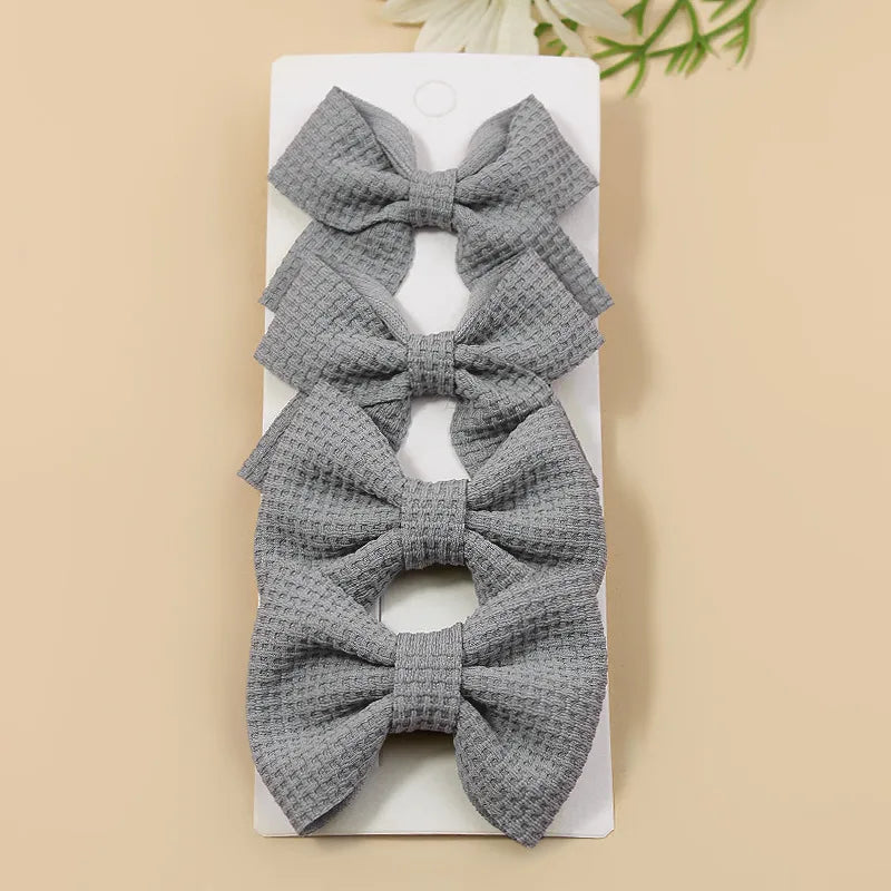 Girl'S Sweet Korean Style Bow Knot Polyester Hair Clip