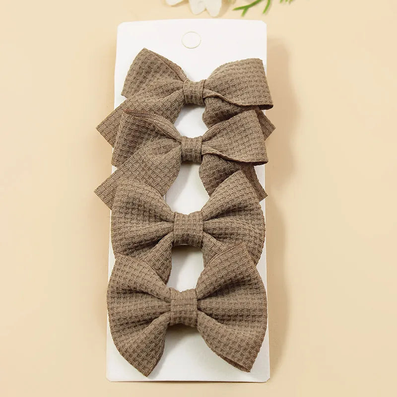 Girl'S Sweet Korean Style Bow Knot Polyester Hair Clip