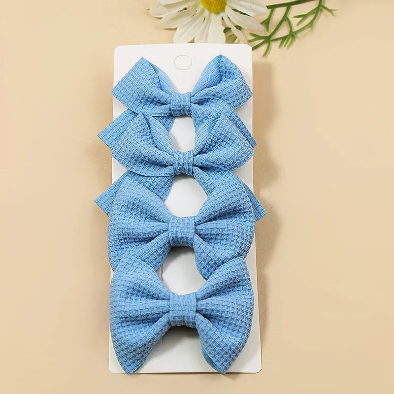 Girl'S Sweet Korean Style Bow Knot Polyester Hair Clip