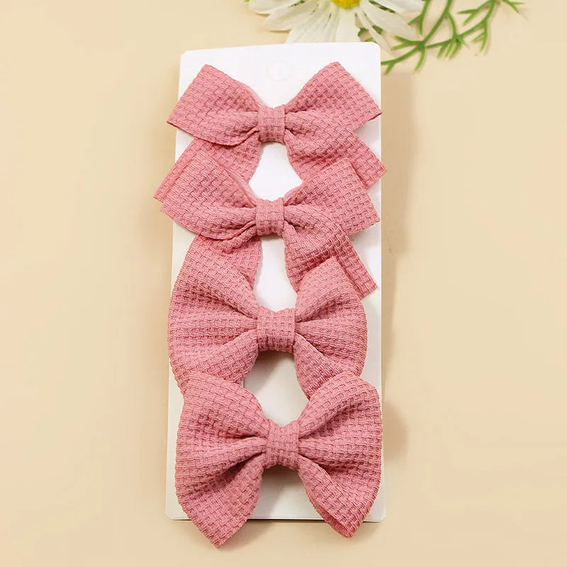 Girl'S Sweet Korean Style Bow Knot Polyester Hair Clip